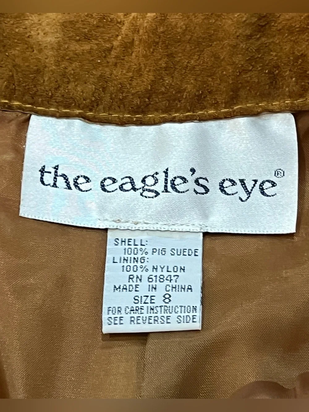 Eagle’s Eye Vintage 80s Suede Midi Skirt Sz 8 Tan Heritage Academia Western Fall